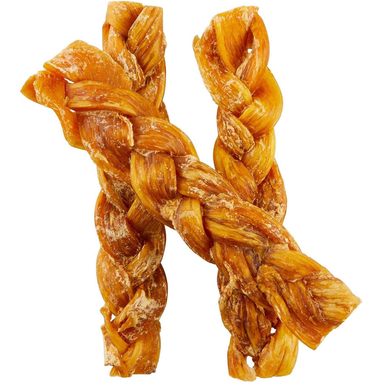 Bones & Chews Braided Water Buffalo Tendon Dog Chews - Healthber