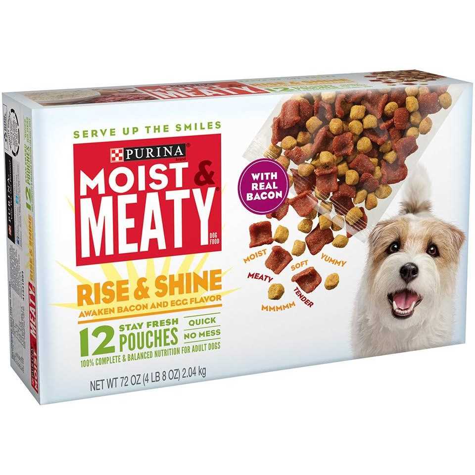 Purina Moist & Meaty Rise & Shine Awaken Bacon & Egg Flavor Canned Dog Food - Healthber