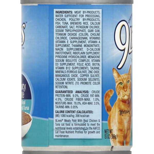 9 Lives Cat Food with Real Chicken & Tuna - Healthber