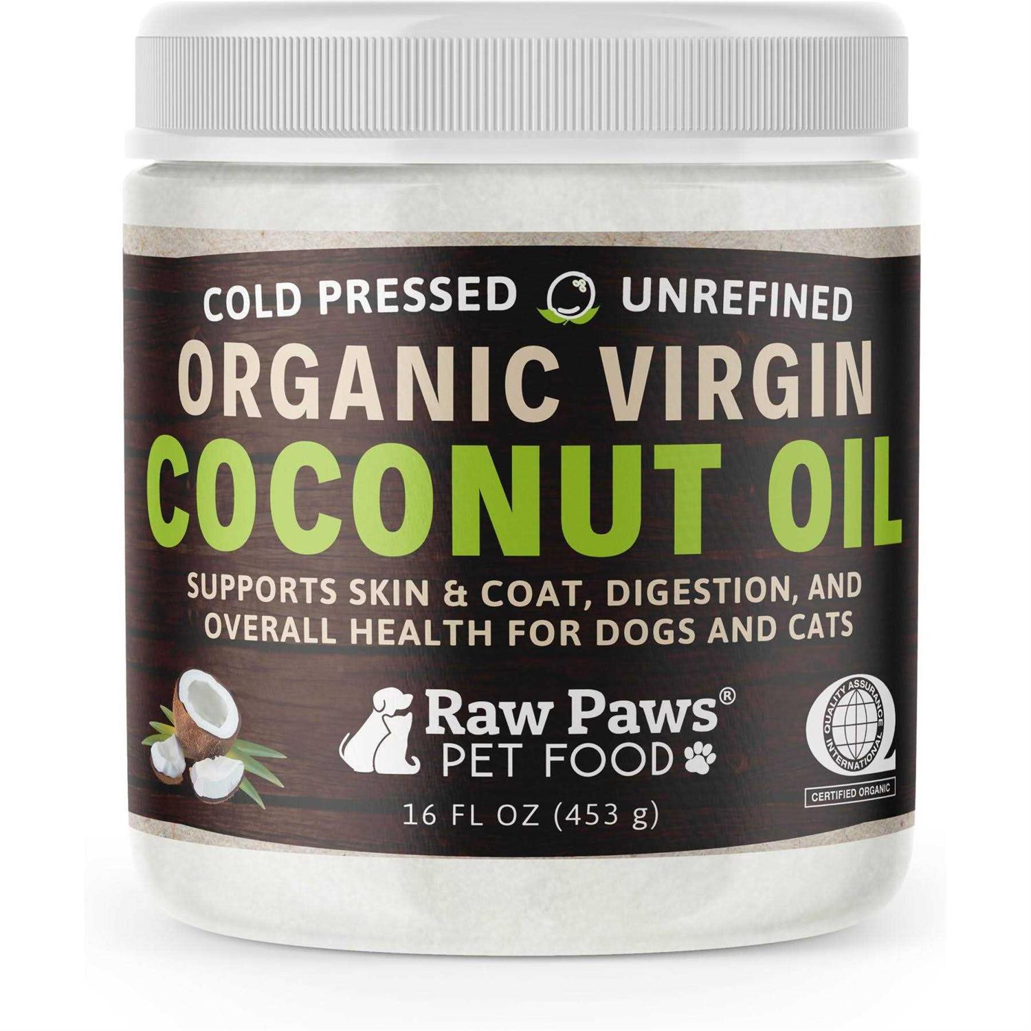 Raw Paws Organic Coconut Oil for Dogs & Cats Treatment for Itchy Skin - Healthber