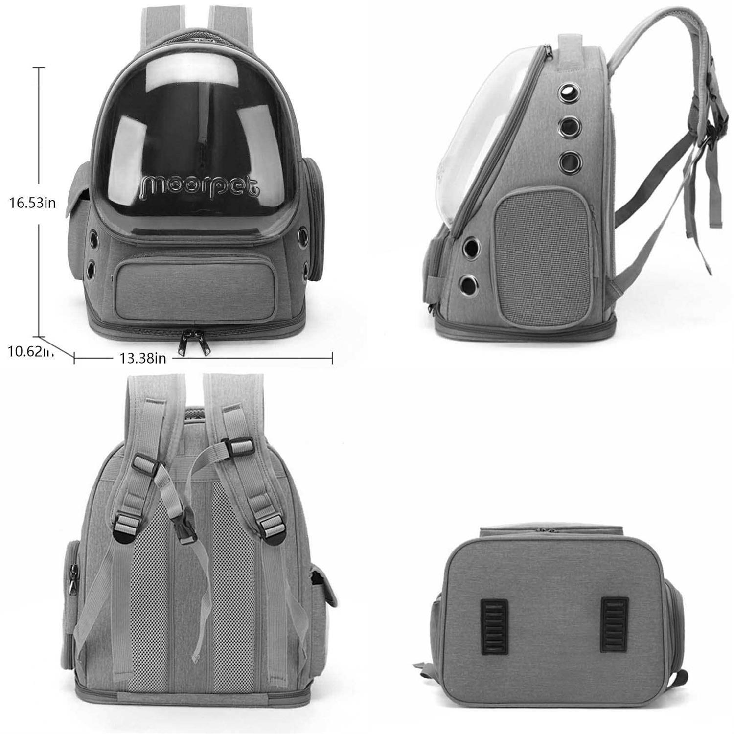 Cat Carrier Backpack Dog Backpack Carrier for Small Dogs Pet Bubble Backpack Bag with Air Holes Airline Approved Travel Carrier - Healthber