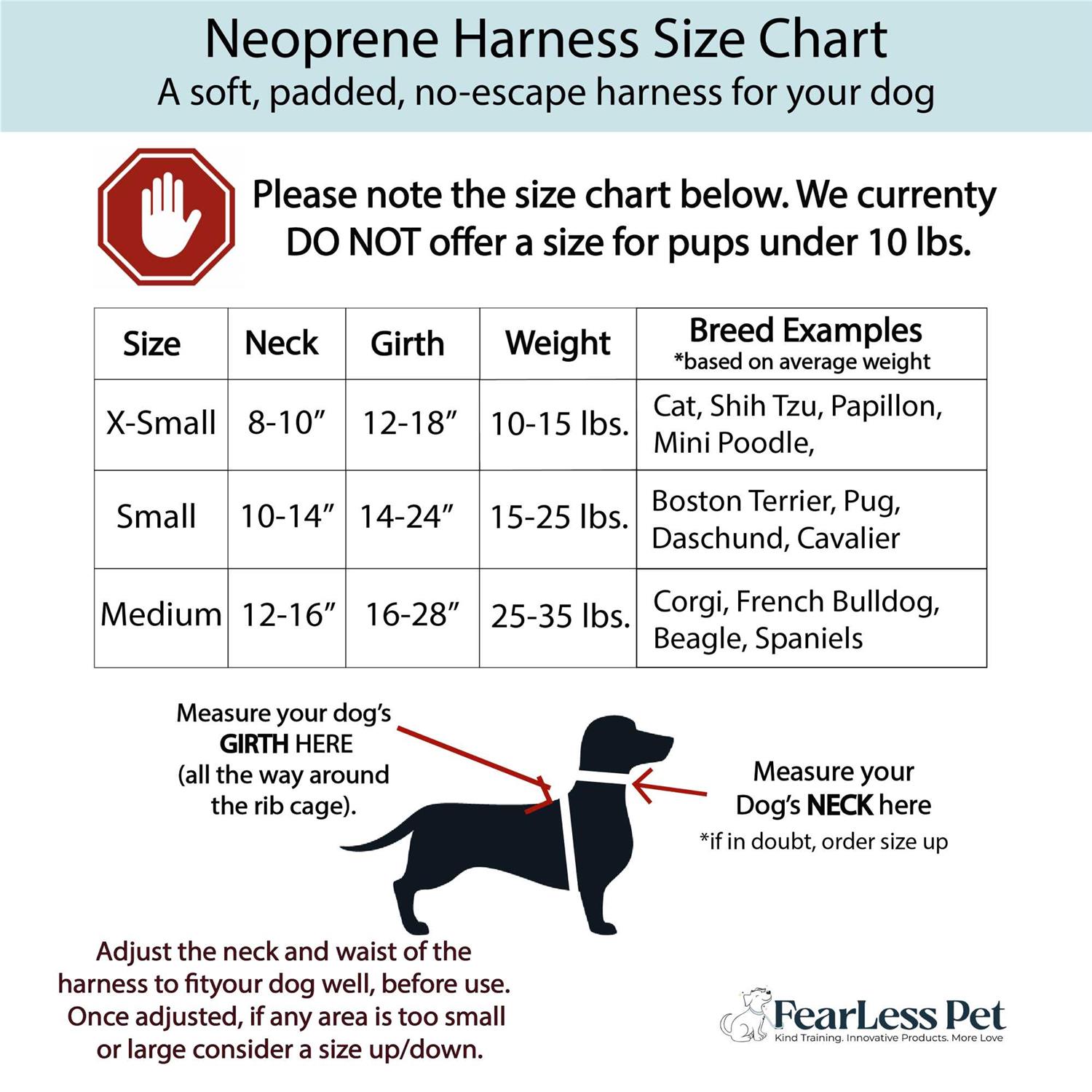 FearLess Pet Adjustable No Pull No Escape Neoprene Dog Harness - Healthber
