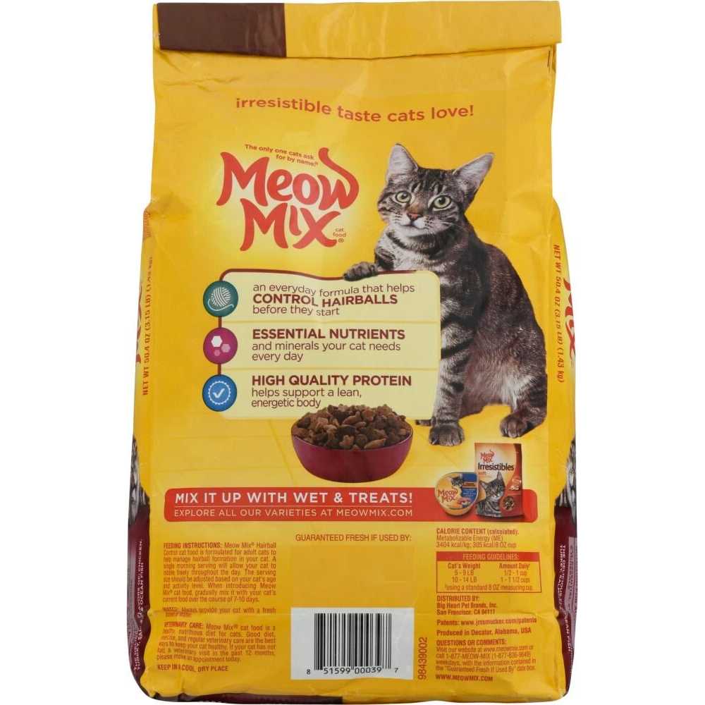 Meow Mix Hairball Control Dry Cat Food - Healthber