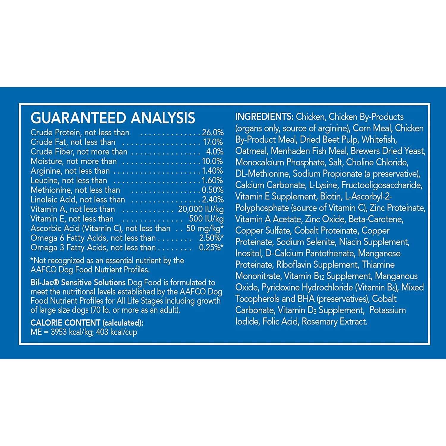Bil Jac Sensitive Solutions Dog Food - Healthber