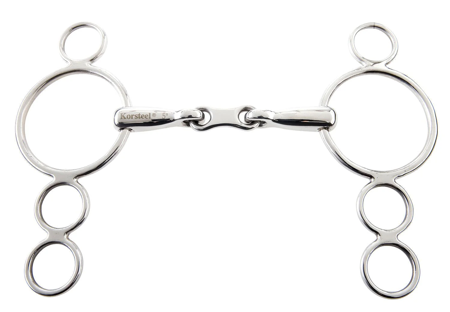 Korsteel French Link 3 Ring Dutch Gag Bit - Healthber