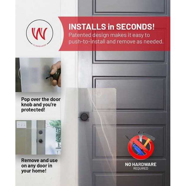 CLAWGUARD Original The Ultimate Door Scratch Shield - Healthber