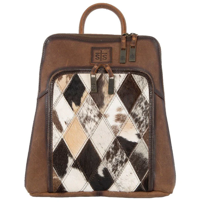 Diamond Cowhide Backpack - Healthber