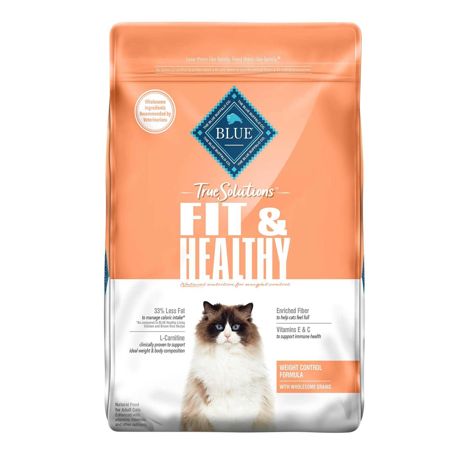 Blue Buffalo True Solutions Fit & Healthy Weight Control Formula Adult Dry Cat Food - Healthber