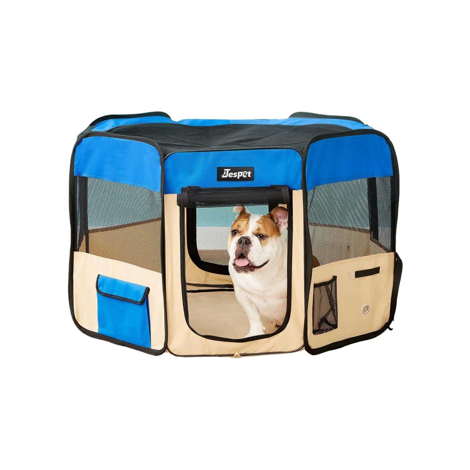 Jespet Portable Dog Exercise Pet Soft-Side Playpen - Healthber