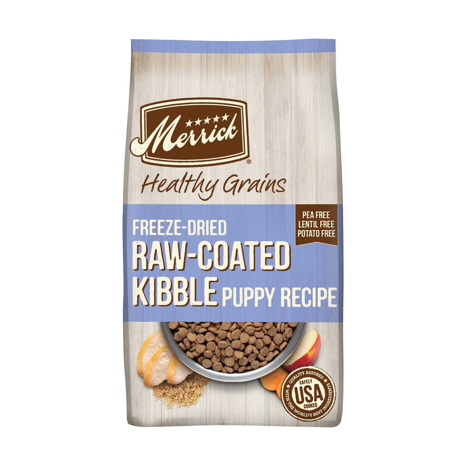 Merrick Healthy Grains Freeze Dried Raw Coated Kibble Dry Dog Food Puppy Recipe - Healthber