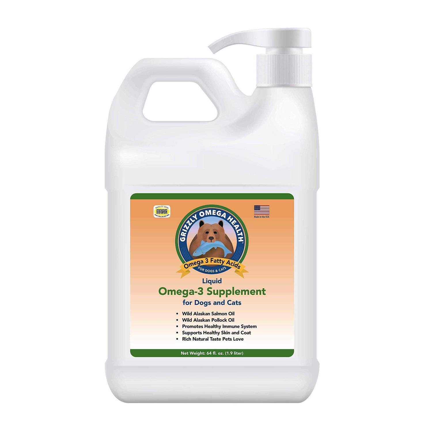 Grizzly Omega Health Liquid Omega-3 Supplement for Dogs - Healthber