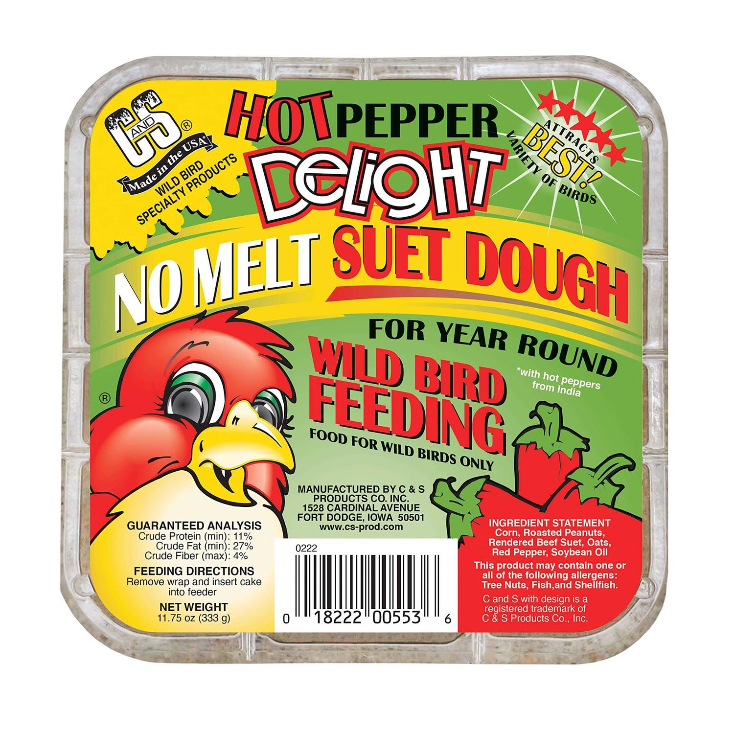 C&S Woodpecker Delight No-Melt Suet Dough - Healthber