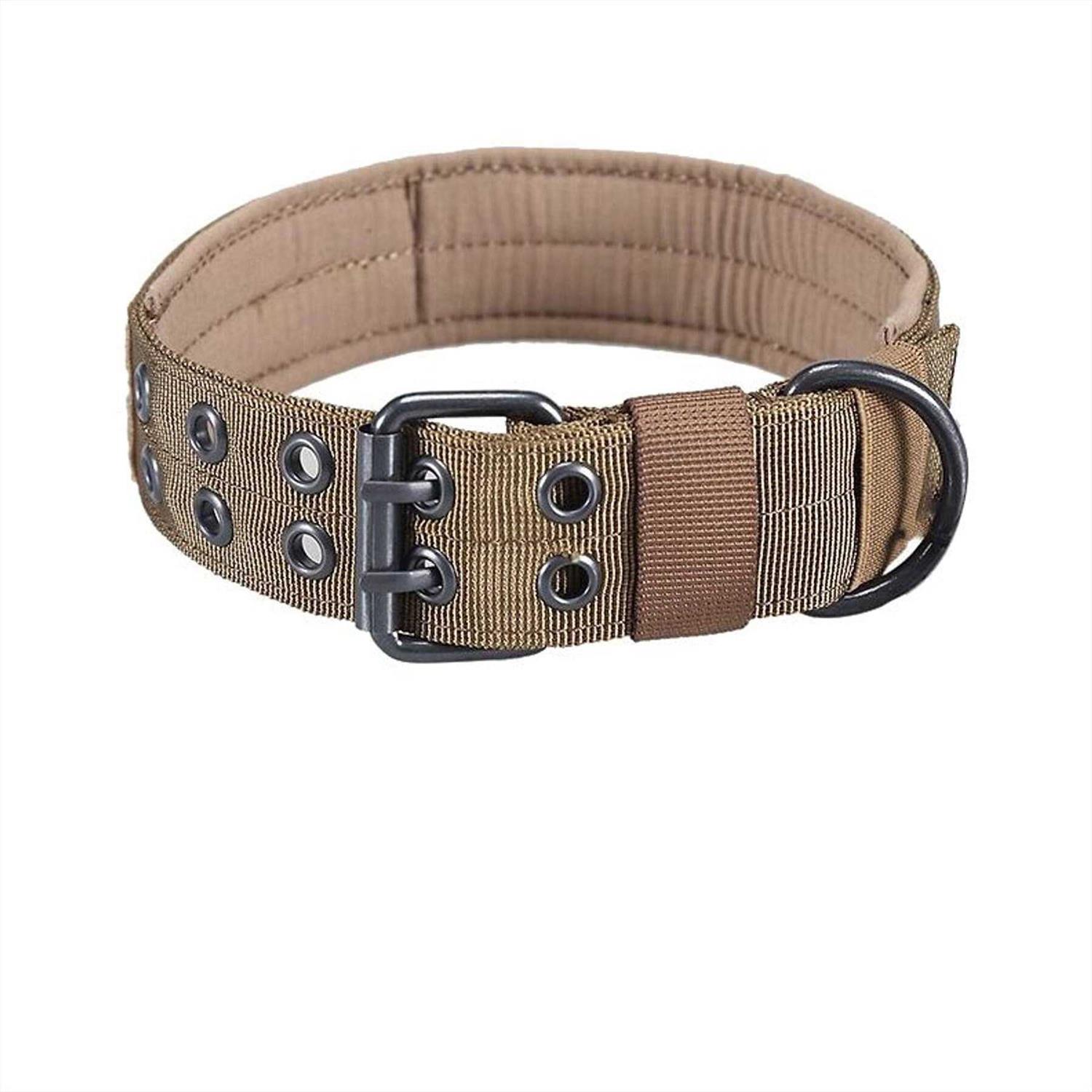 Onetigris Military Adjustable Dog Collar with Metal D Ring Buckle 2 Sizes - Healthber