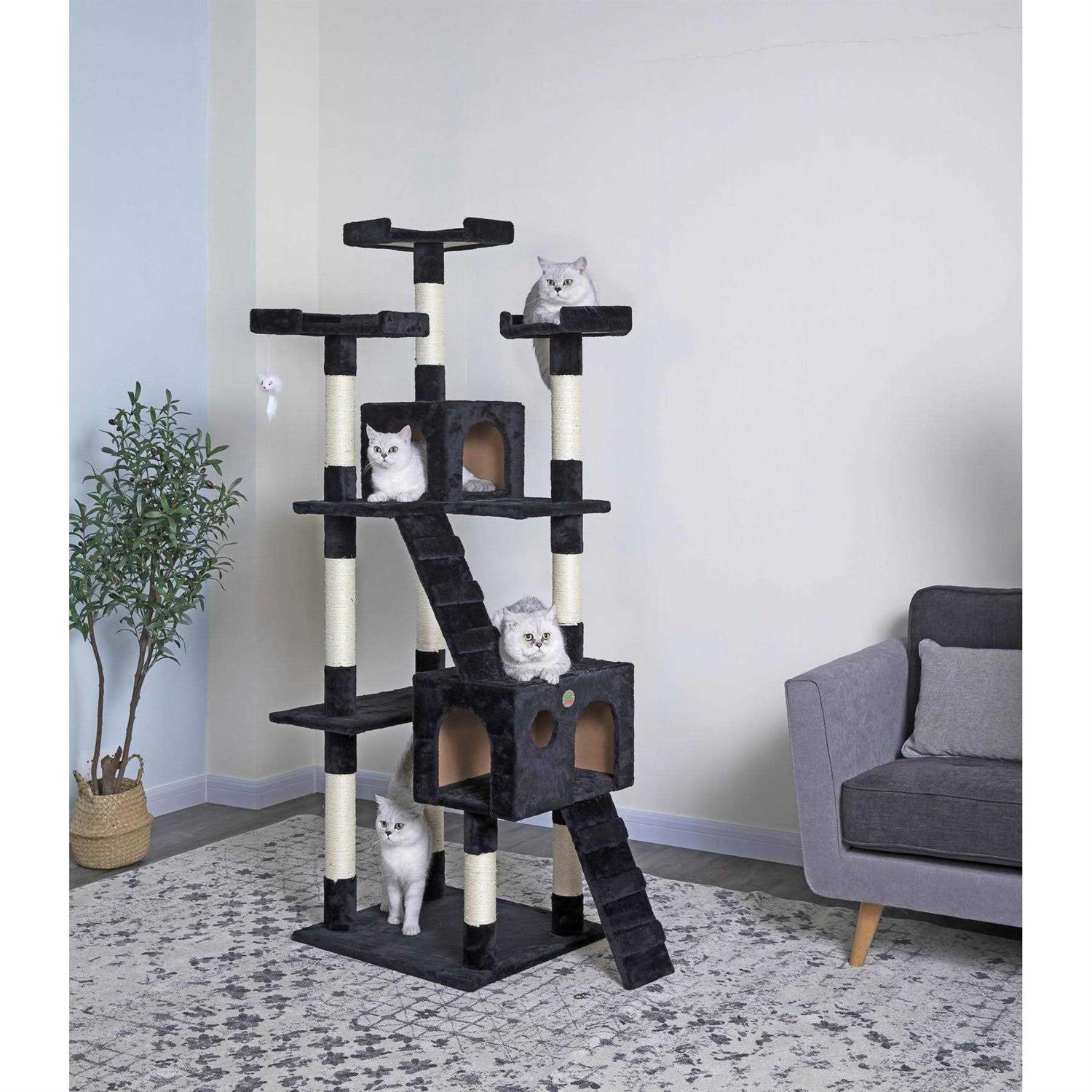 Go Pet Club 72 in. Cat Tree Condo Furniture - Healthber