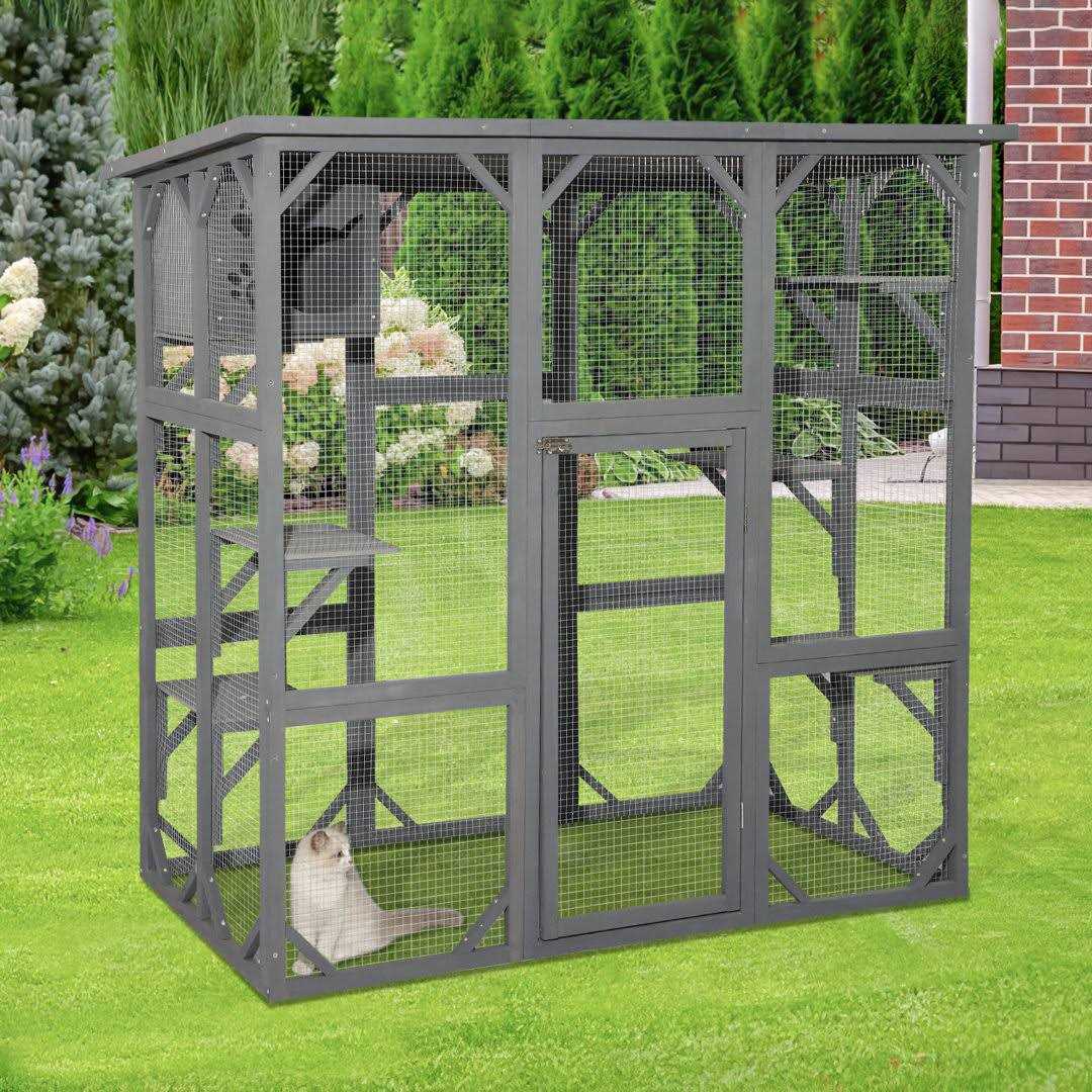 JOVNO Catio Outdoor Cat Playpen 1PS9802MGR-05 - Healthber