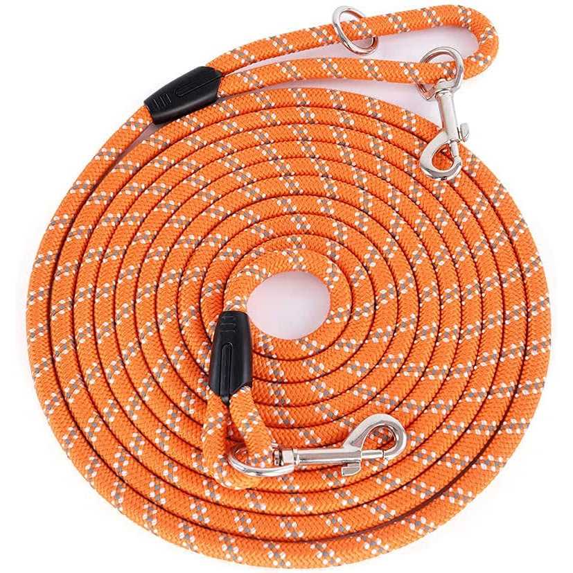 Lanwandeng Long Dog Leash for Dog Training 10FT/16FT/30FT/50FT/100FT Reflective Threads Check Cord Dog Leash - Healthber