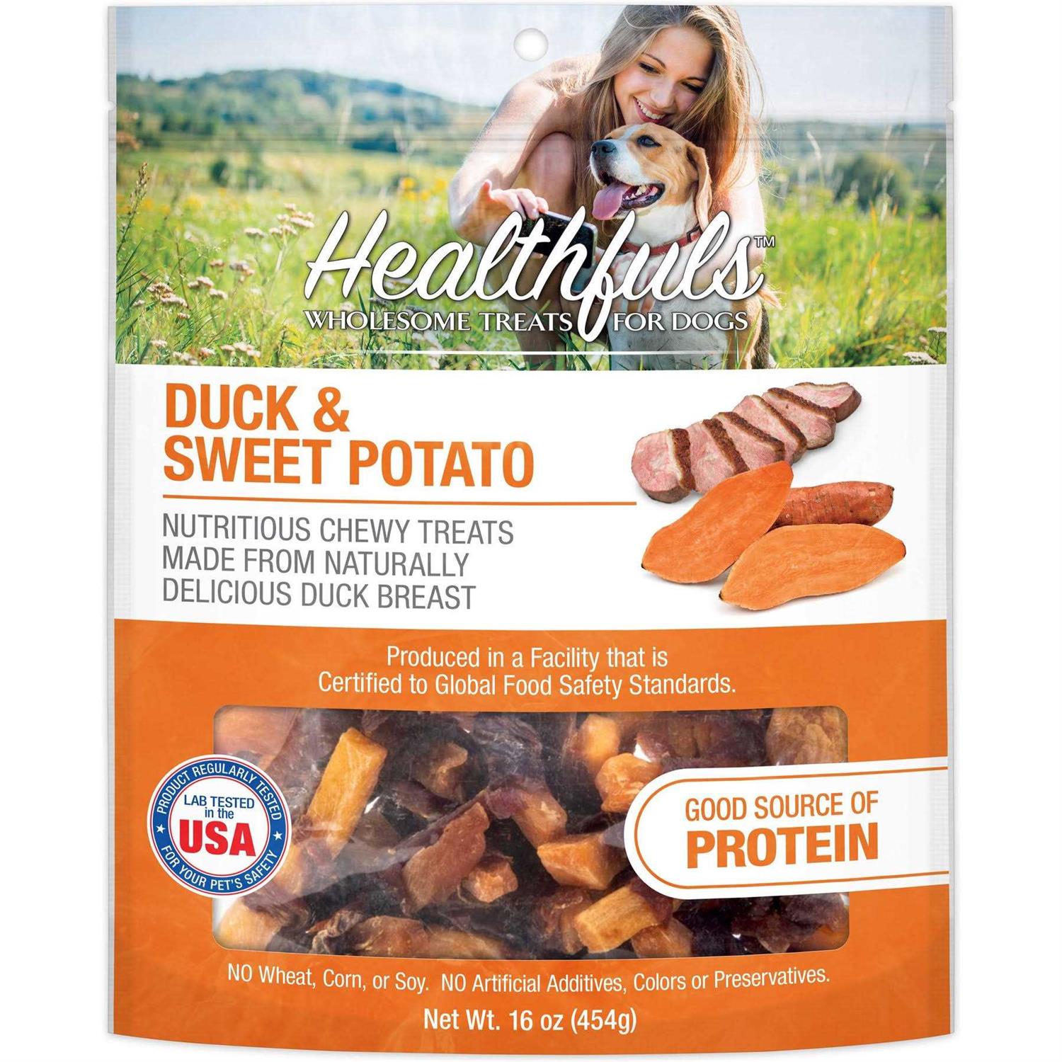 Healthfuls Duck & Sweet Potato Treats 16 oz - Healthber