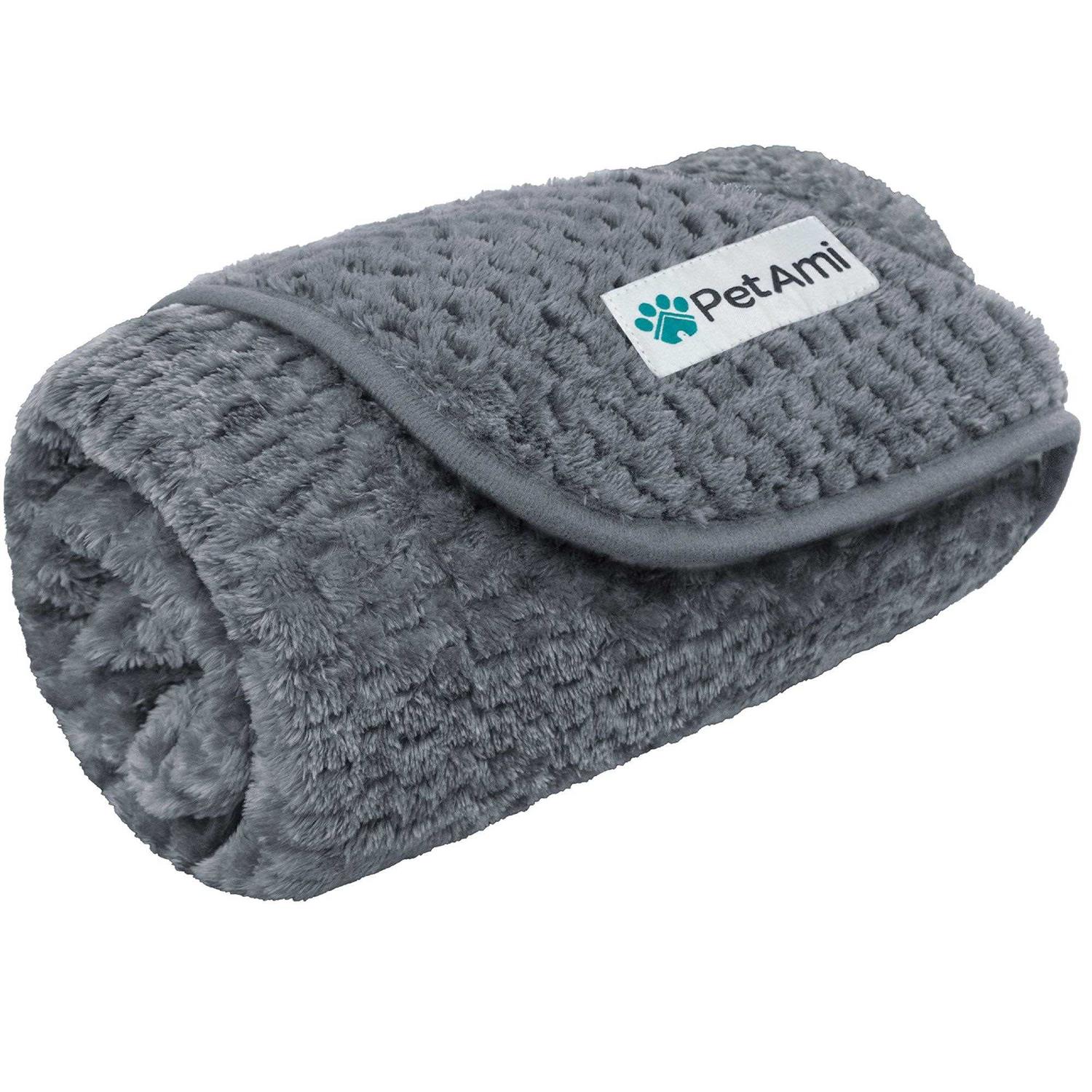 PetAmi Sherpa Fleece Waterproof Waffle Cat & Dog Blanket - Healthber