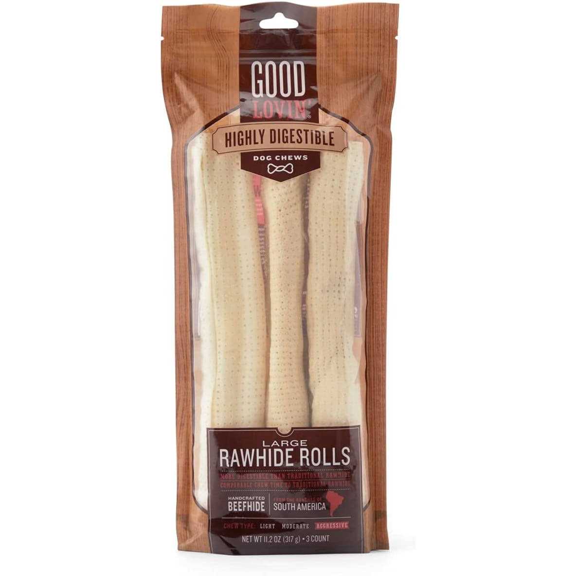 Good Lovin’ Highly Digestible Rawhide Rolls for Dogs - Healthber