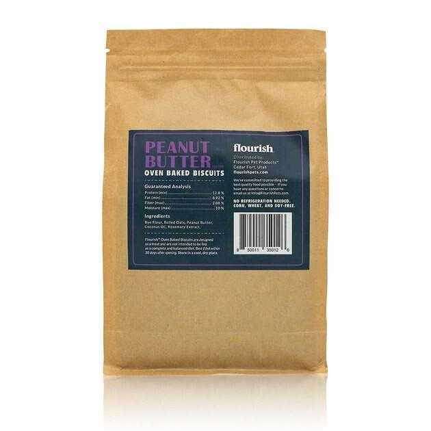 Flourish Peanut Butter Banana Biscuit Dog Treats - Healthber