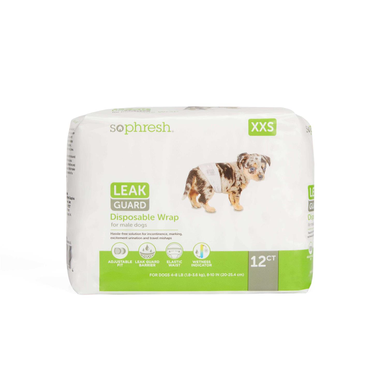 So Phresh Leak Guard Disposable Wrap For Male Dogs - Healthber