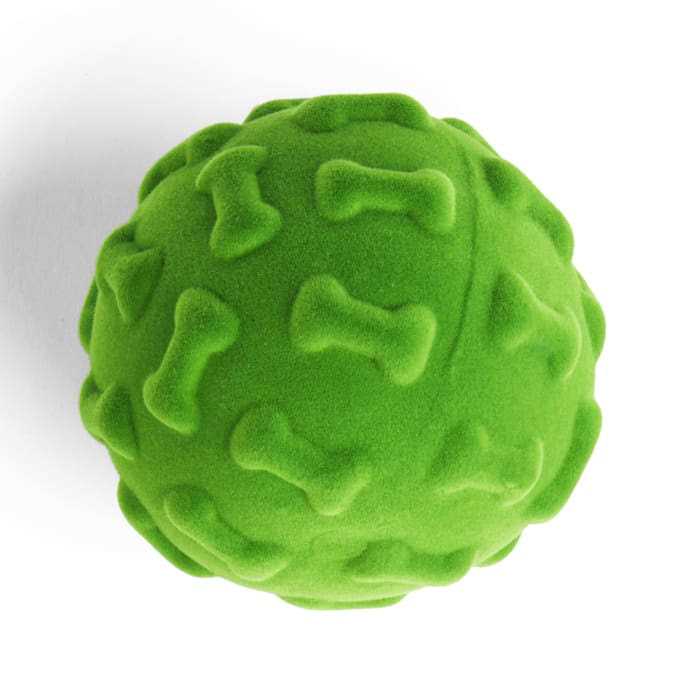 Leaps & Bounds Flocked Foam Dog Toy - Healthber