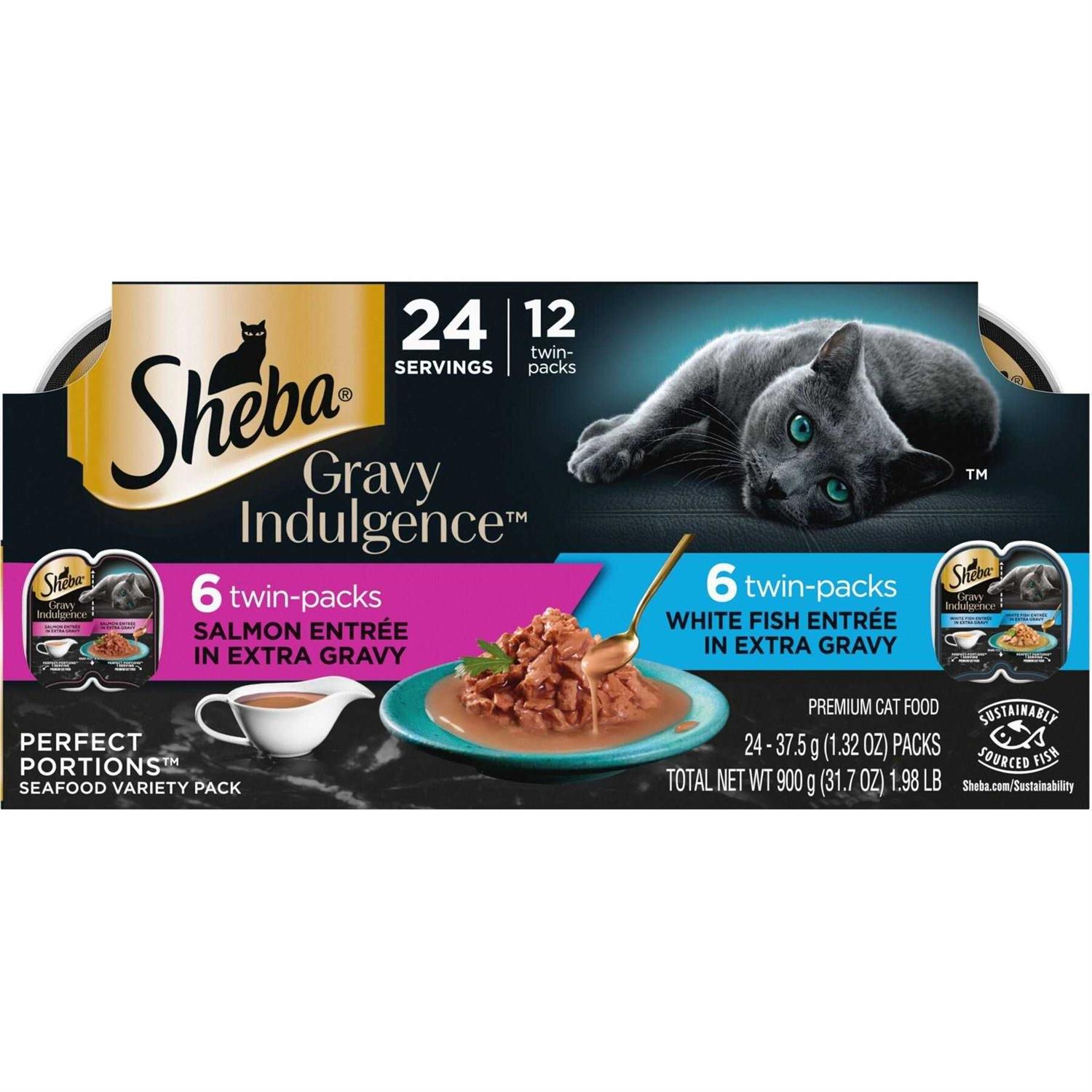 SHEBA PERFECT PORTIONS Gravy INDULGENCE Adult Wet Cat Food - Healthber