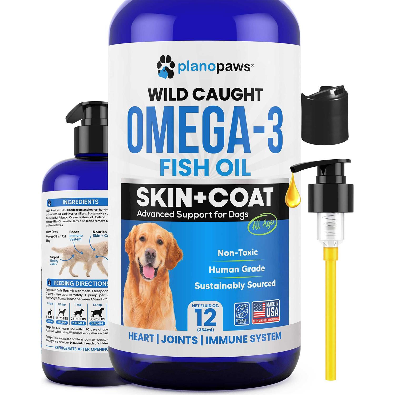 planopaws Omega 3 Fish Oil for Dogs Better Than Salmon Oil for Dogs - Healthber