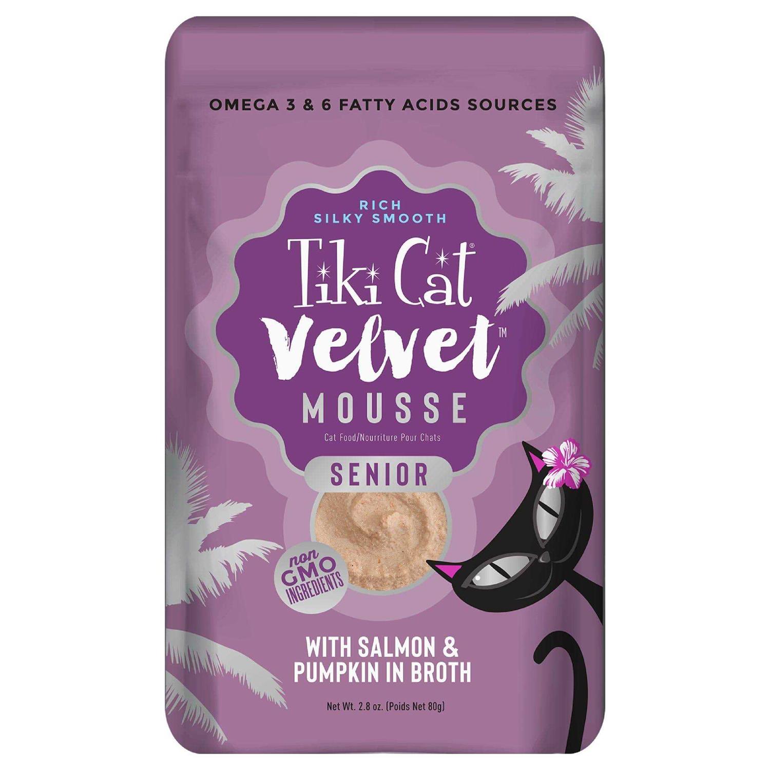 Tiki Cat Velvet Mousse Senior Salmon Wet Food - Healthber