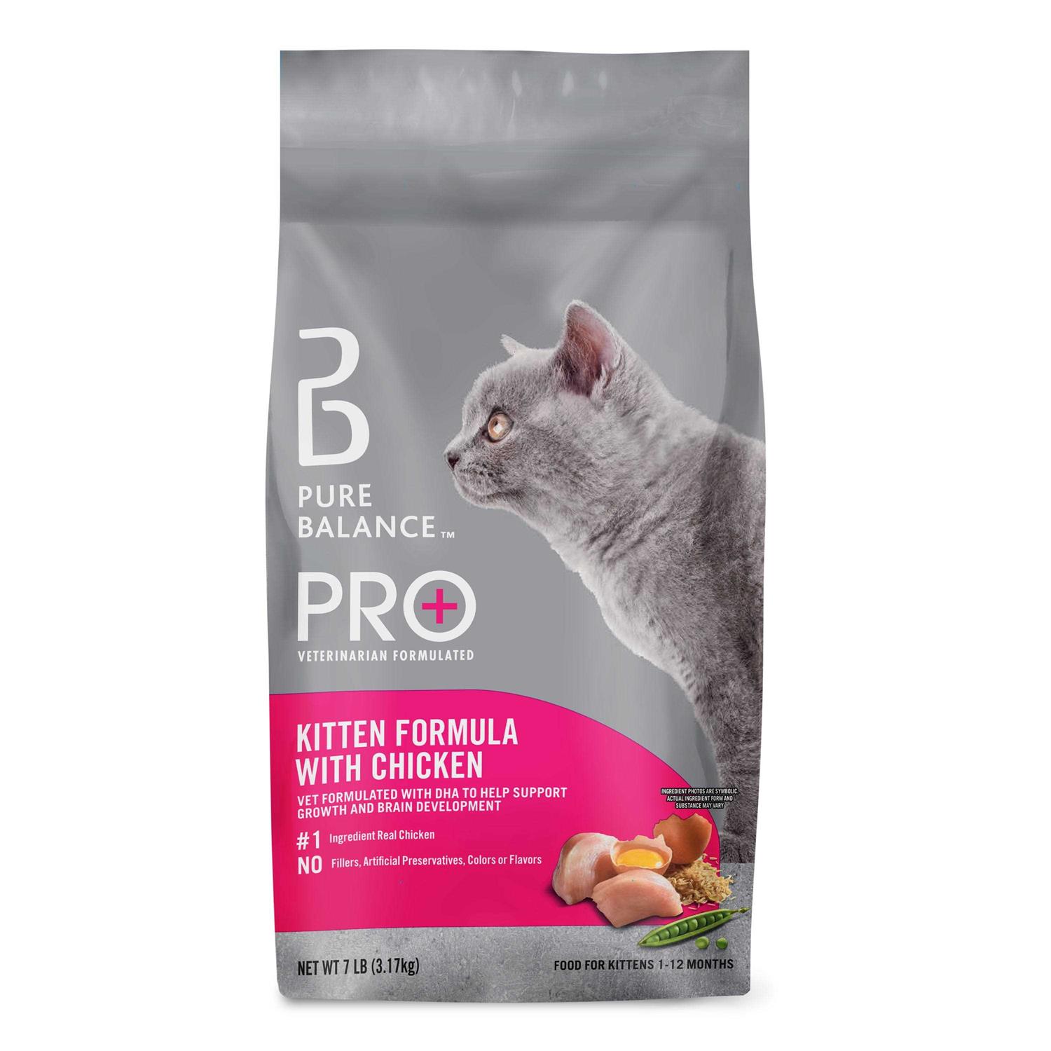 Pure Balance Pro+ Kitten Formula with Chicken Dry Cat Food - Healthber
