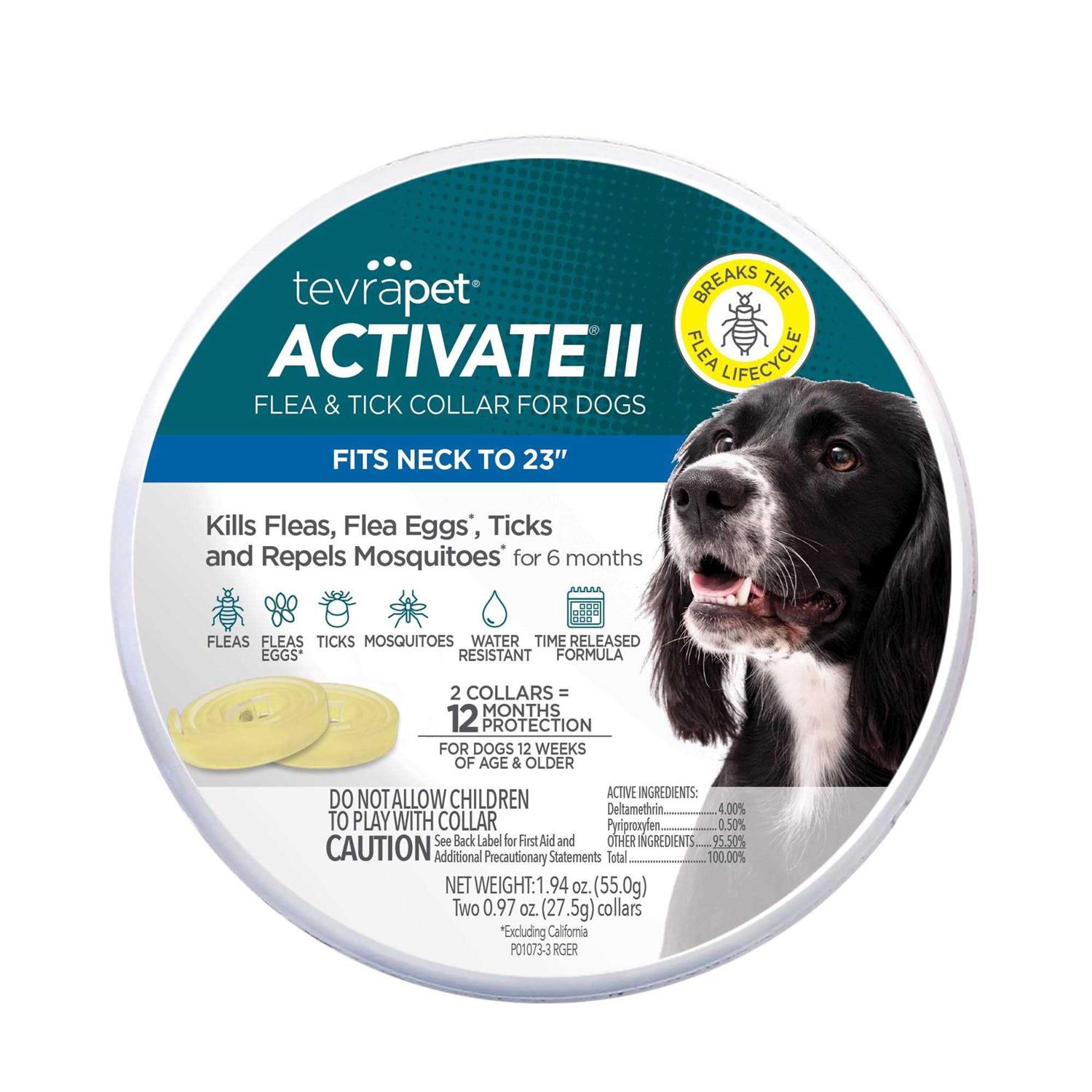 TevraPet Activate II Flea & Tick Collar for Dogs - Healthber