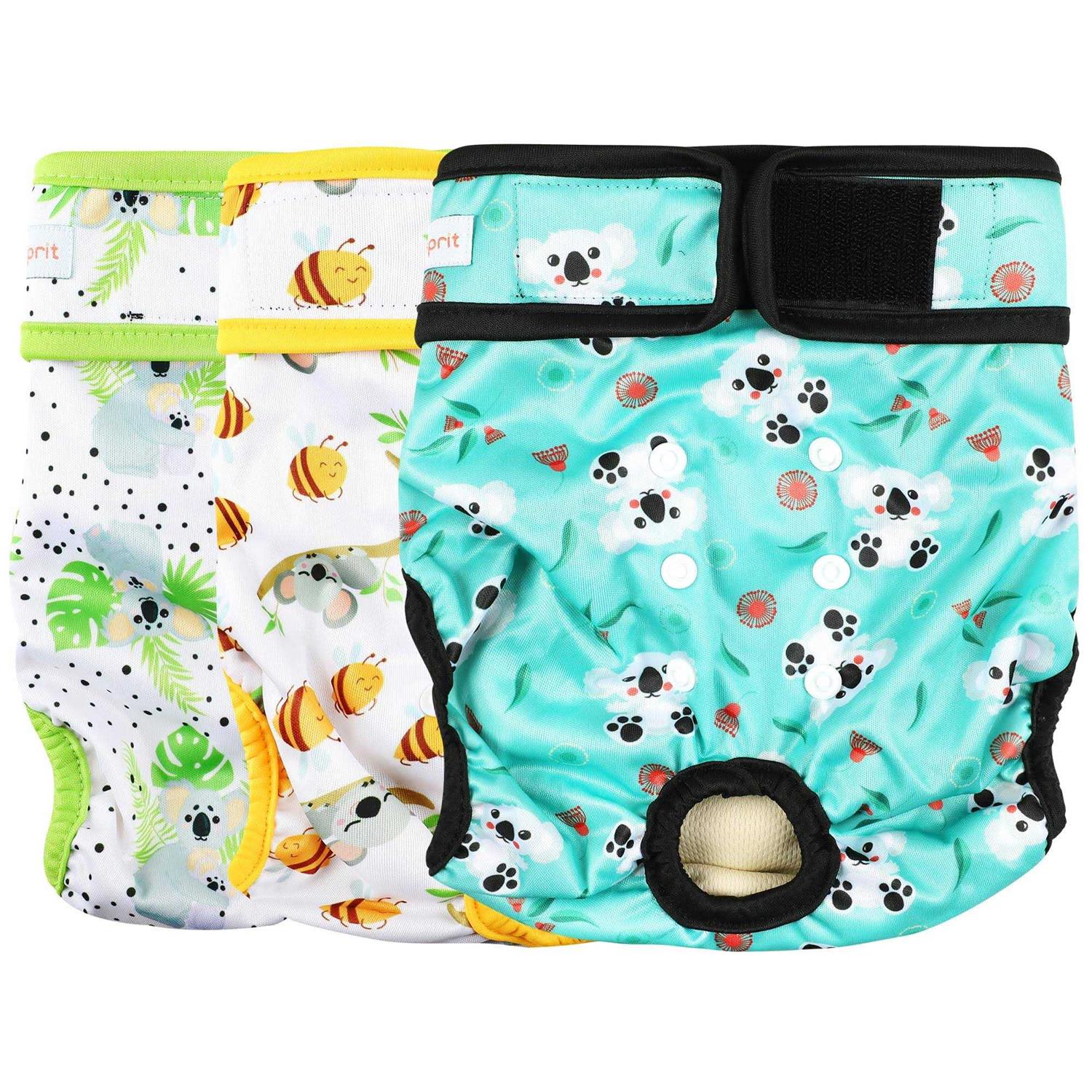 Langsprit Washable Female Dog Diapers No Leak Reusable Diapers for Doggy Female in Period - Healthber