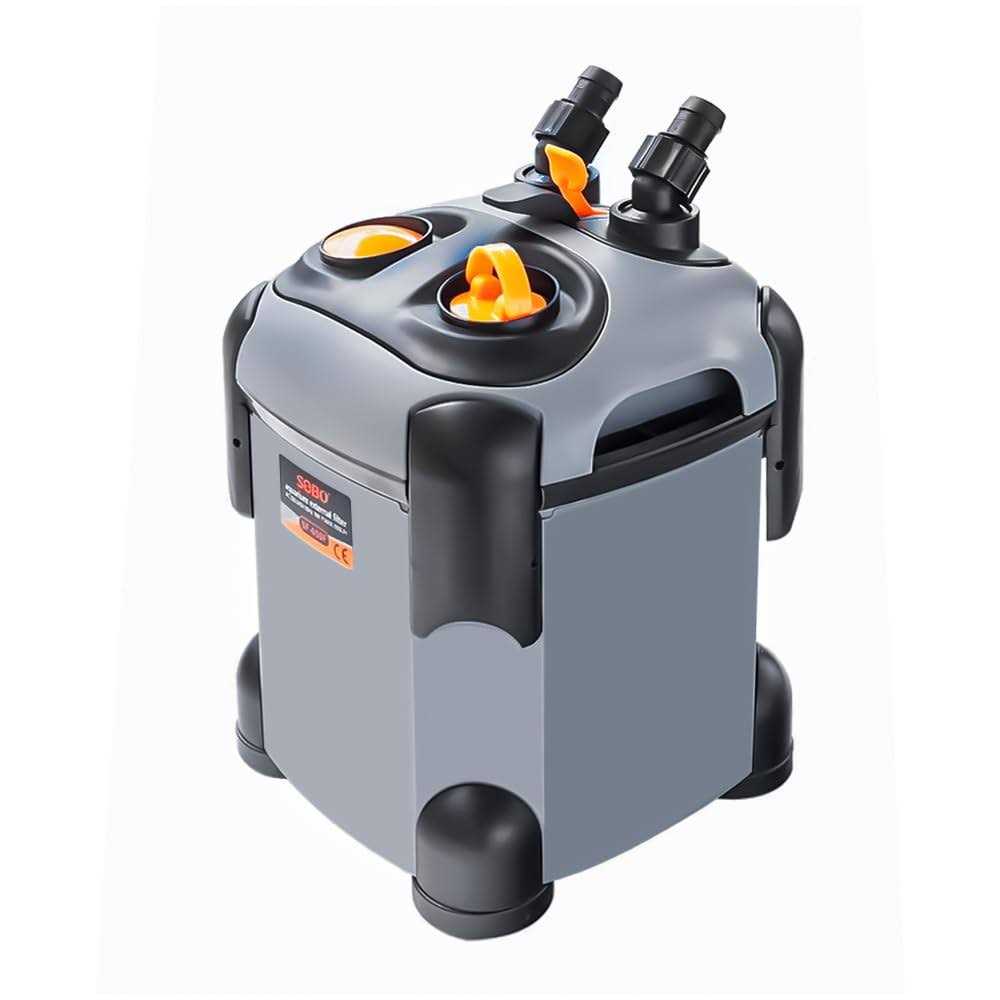 CANVUNTHY Aquarium External Canister Filter Fish Tank Water Circulation Filter with Filter Media 171/225/266/317/397GPH - Healthber