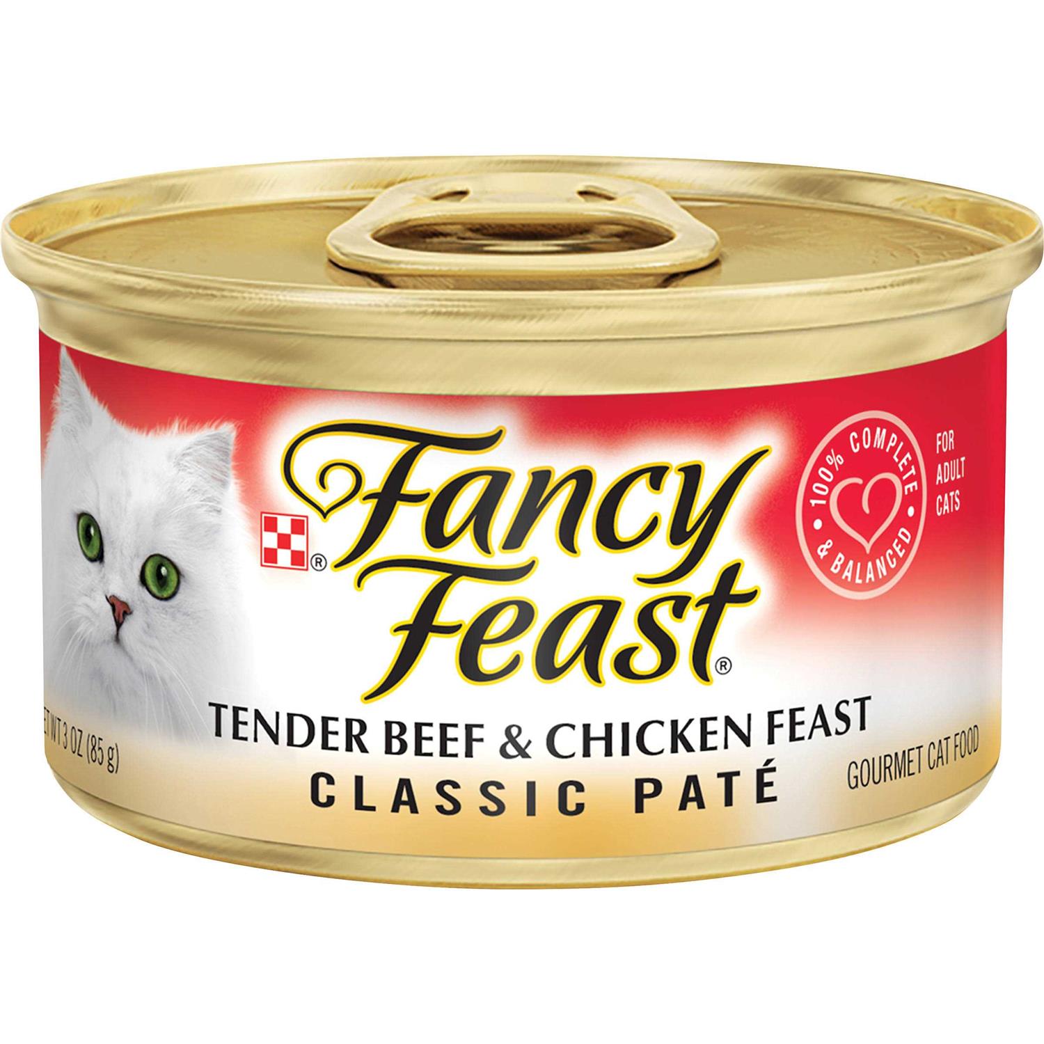 Fancy Feast Classic Pate Tender Beef & Chicken Feast Cat Food - Healthber