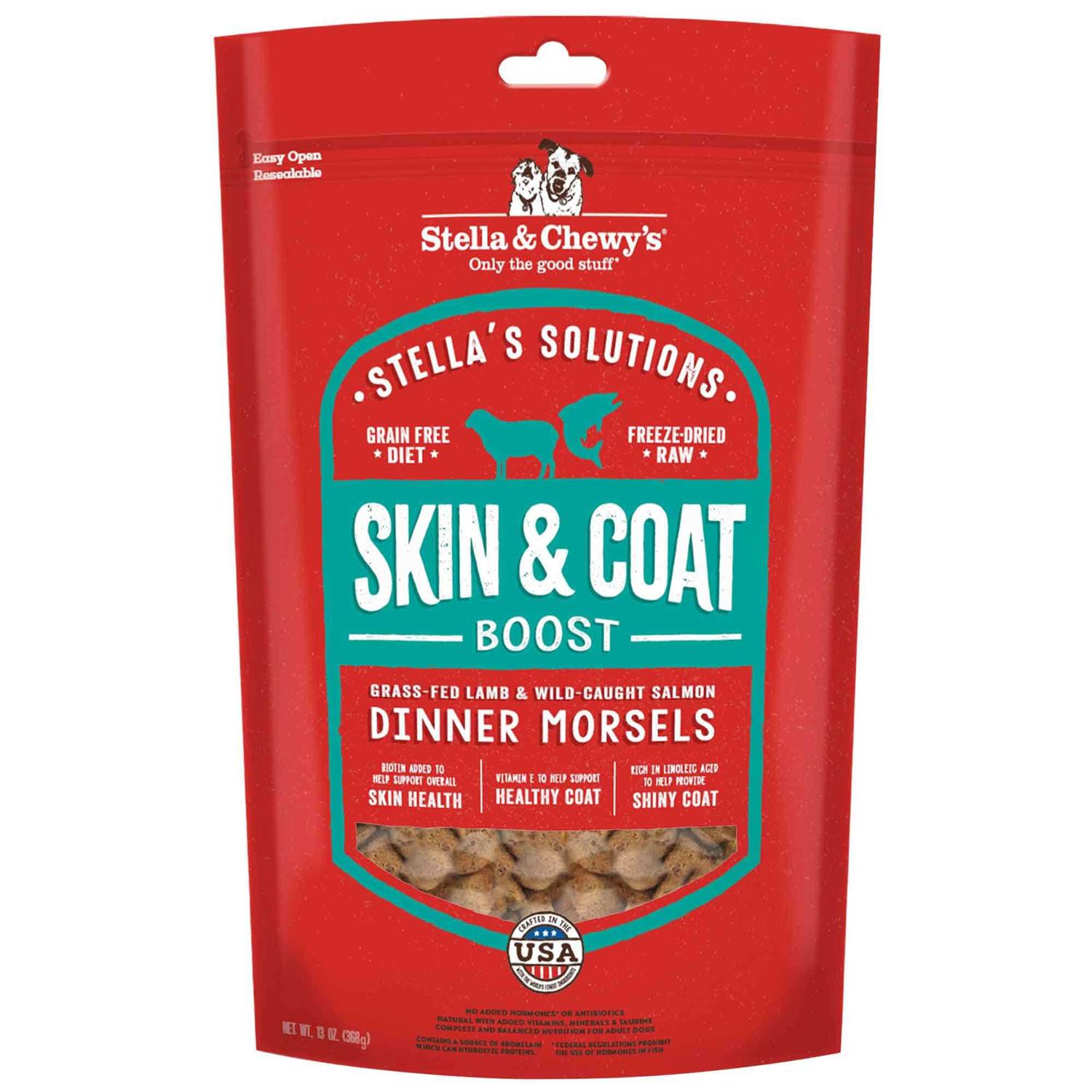 Stella & Chewy’s Dog Solutions Skin & Coat Boost Lamb & Salmon 13oz - Healthber