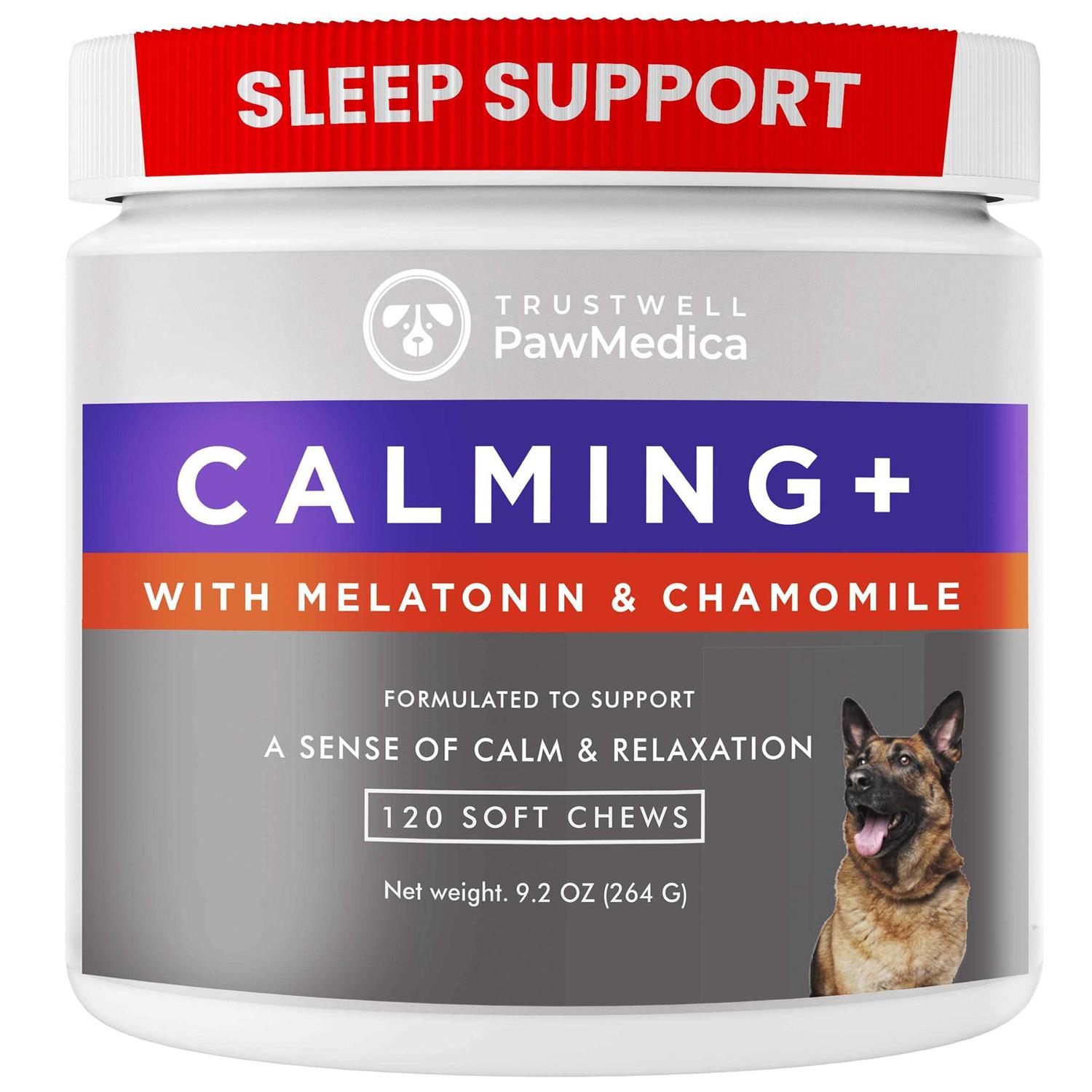 PawMedica Calming Chews for Dogs Dog Sleep Supplement Melatonin for Dog Anxiety - Healthber