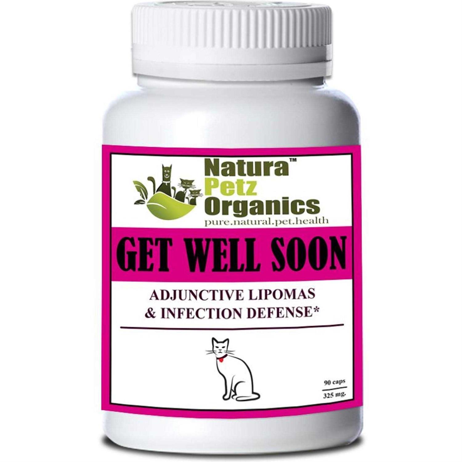 Organic Pet Systems Get Well Soon Adjunctive Lipoma + Infection Defense* CAT caps / 325 mg - Healthber