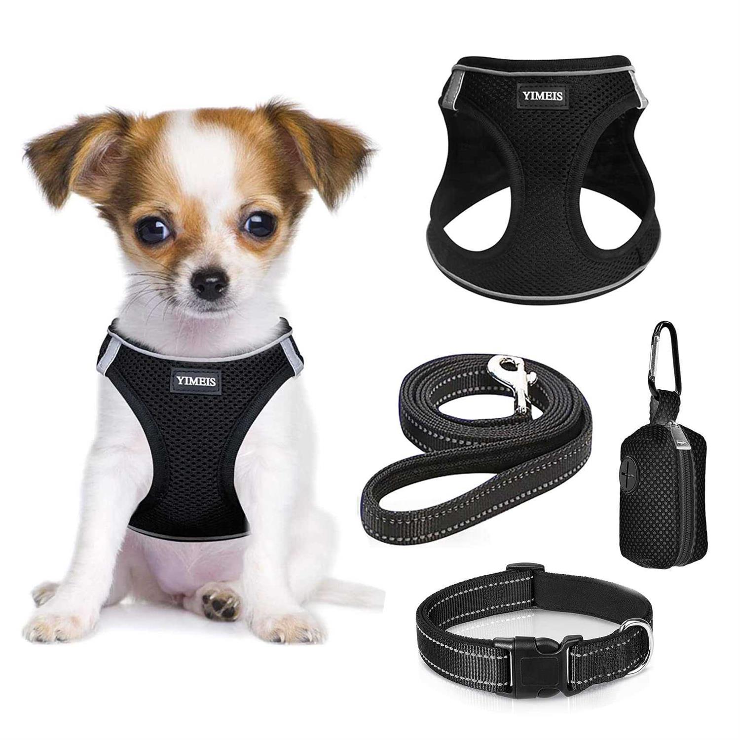 YIMEIS Dog Harness and Leash Set No Pull Soft Mesh Pet Harness - Healthber