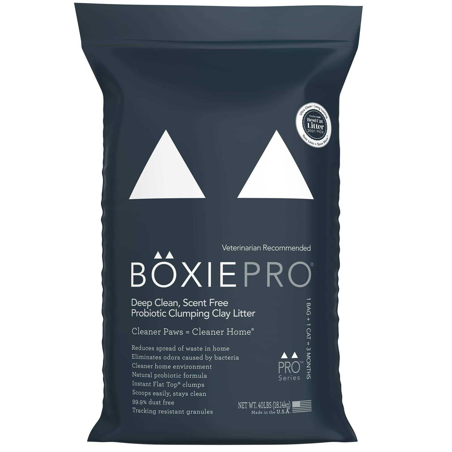 BoxiePro Deep Clean Probiotic Clumping Clay Cat Litter - Healthber