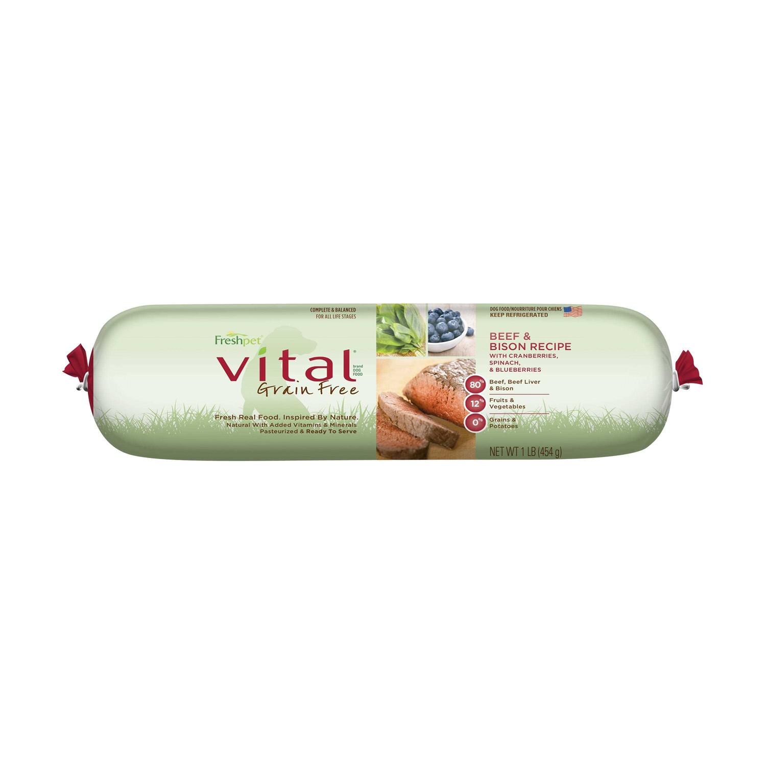 Freshpet Vital Grain-Free Beef & Bison Fresh Dog Food - Healthber