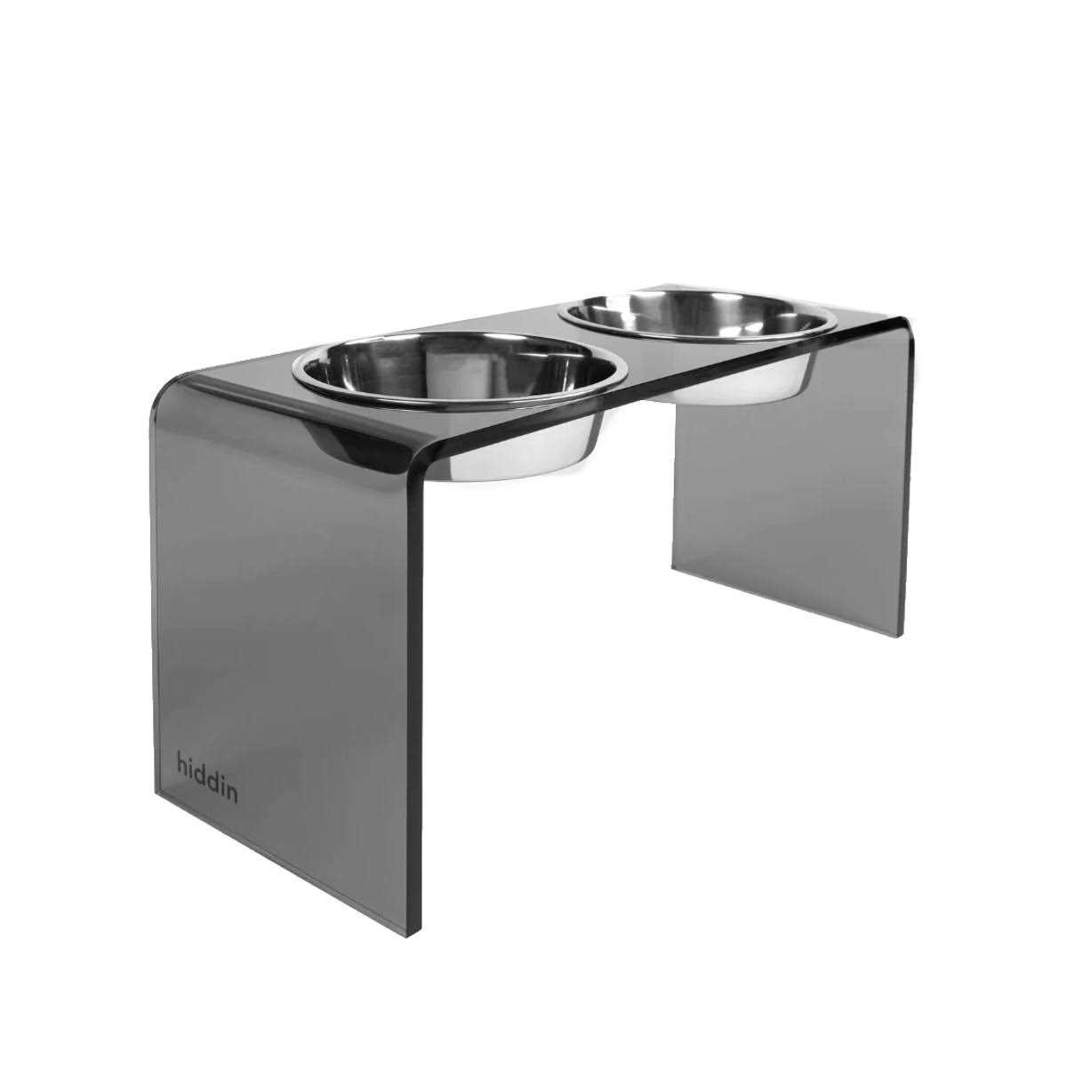 Acrylic Double Bowl Elevated Pet Feeder Hiddin - Healthber