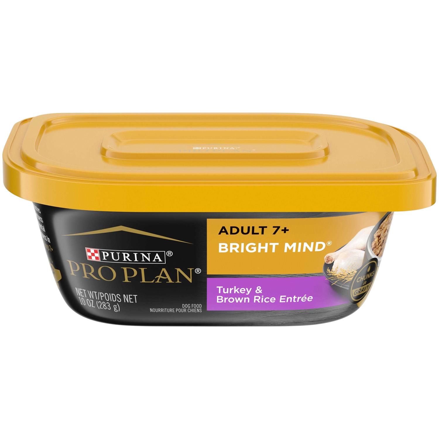 Purina Pro Plan Bright Mind Senior Adult 7+ Brown Rice Entree Wet Dog Food - Healthber