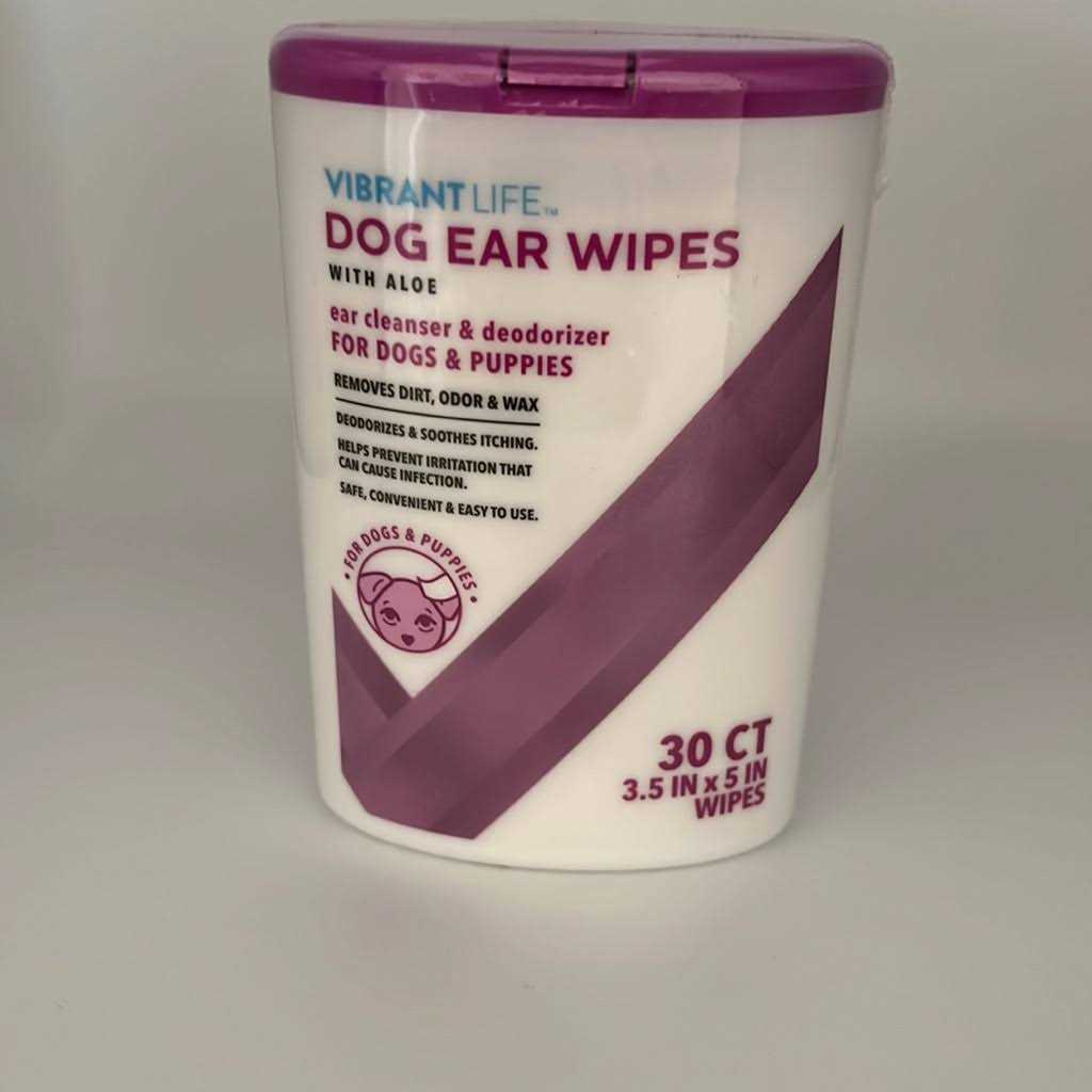 Vibrant Life Dog Ear Wipes with Aloe - Healthber