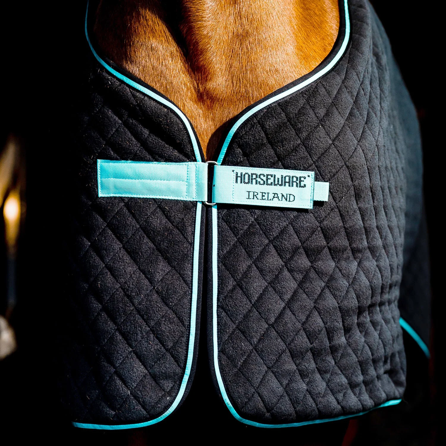 Horseware Autumn Cooler, Black/Aqua - Healthber