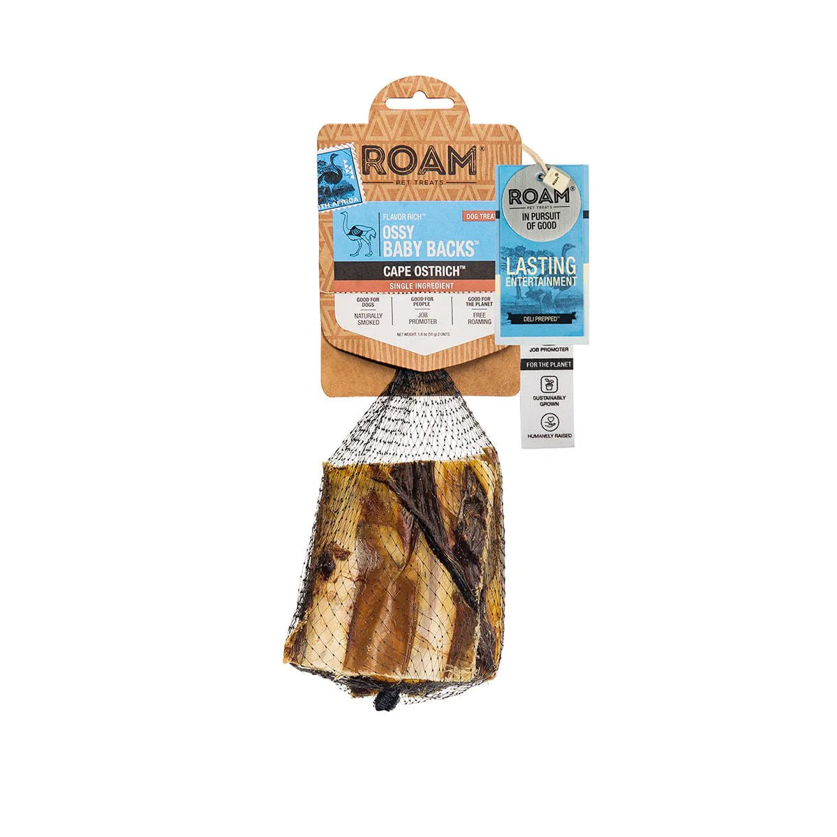 Roam Dog Treats Ossy Baby Backs 2pk, 1/4 Rack - Healthber