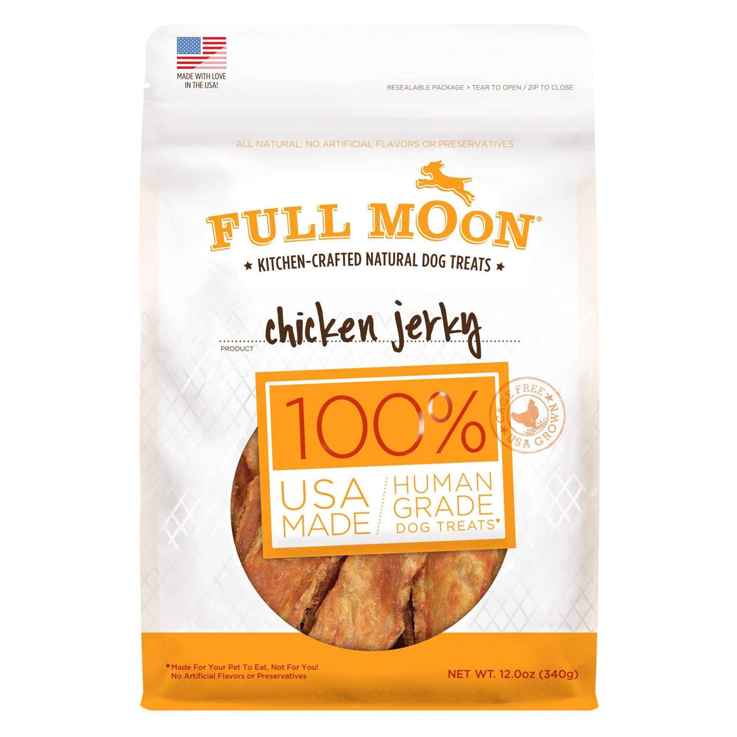 Full Moon All Natural Human Grade Dog Treats Chicken Jerky - Healthber