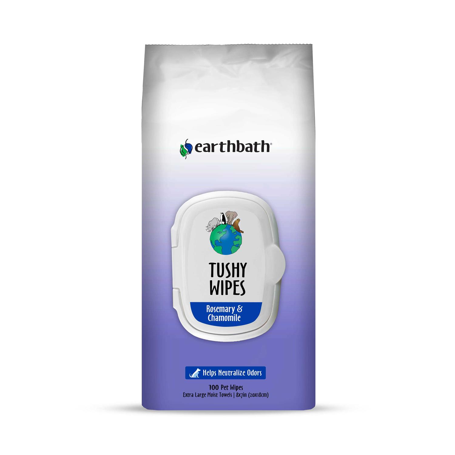 Earthbath Rosemary Chamomile Tushy Wipes - Healthber
