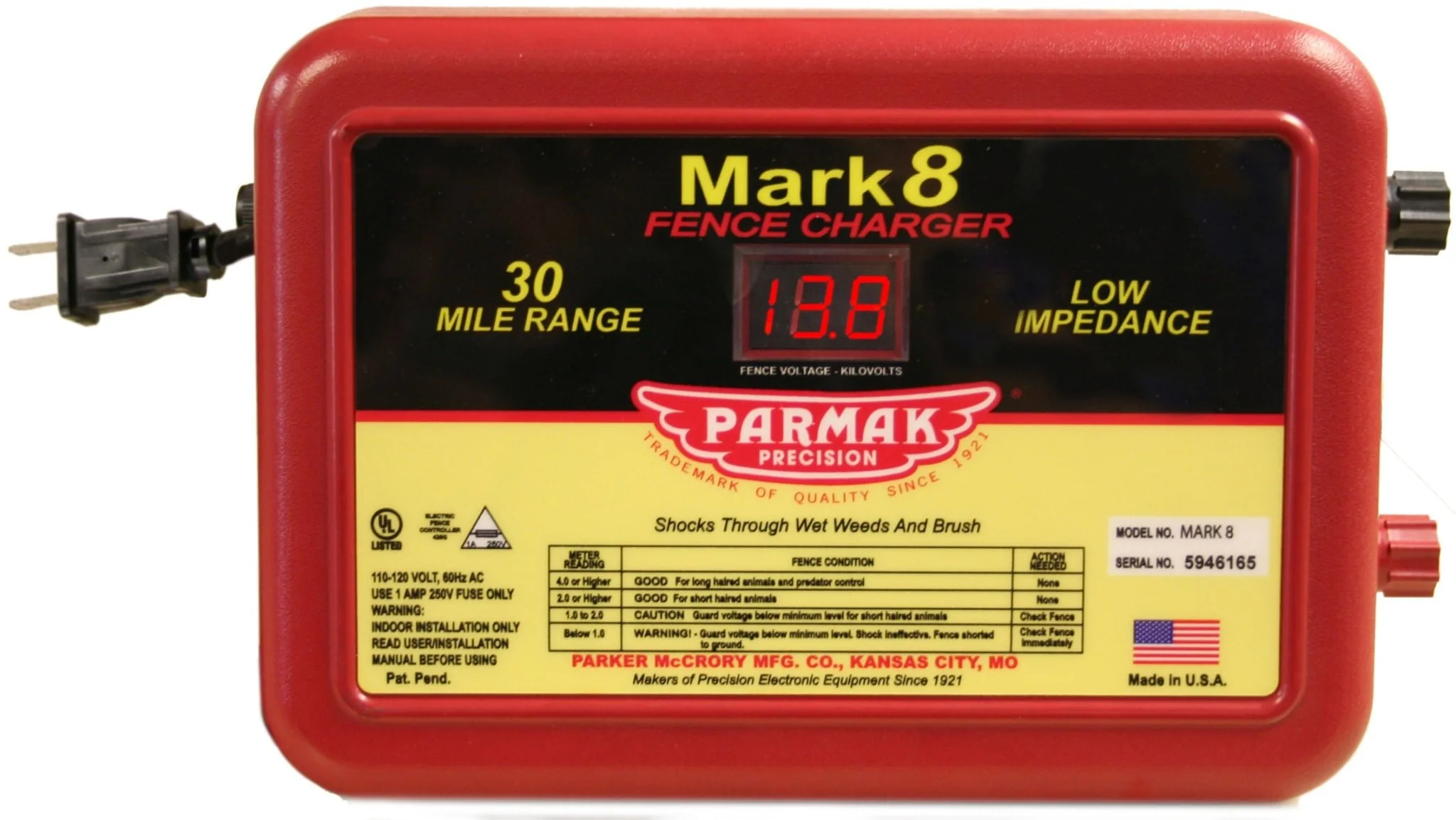 Parmak Mark 8 Fence Charger - Healthber