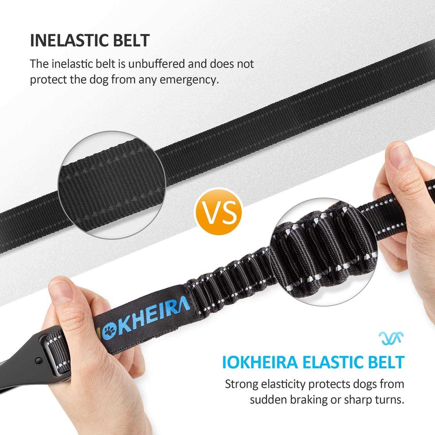 IOKHEIRA Dog Seat Belt Car Harness Seatbelt Car Reflective Bungee - Healthber