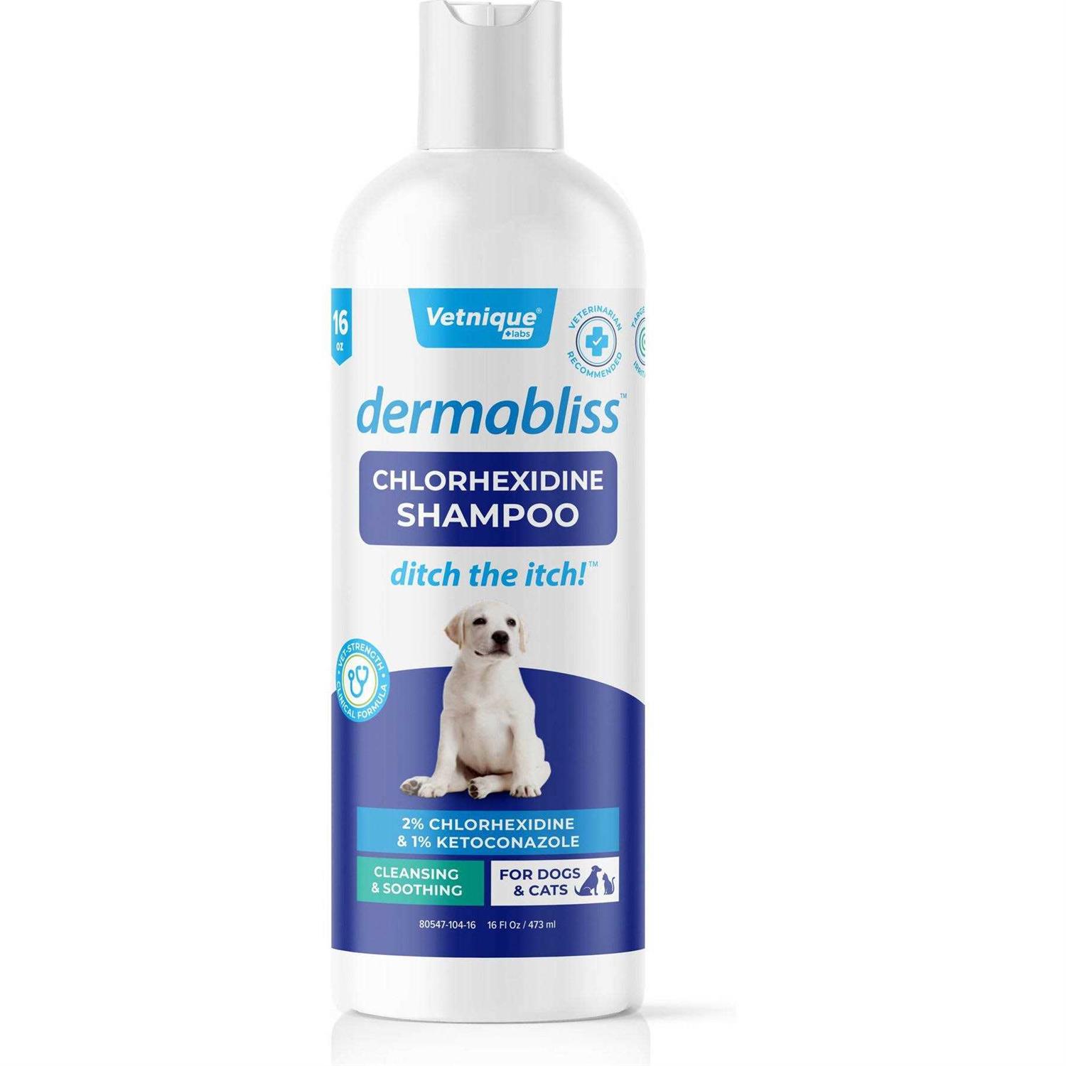Vetnique Labs Dermabliss Chlorhexidine Shampoo 16 Oz Bottle For Dogs - Healthber